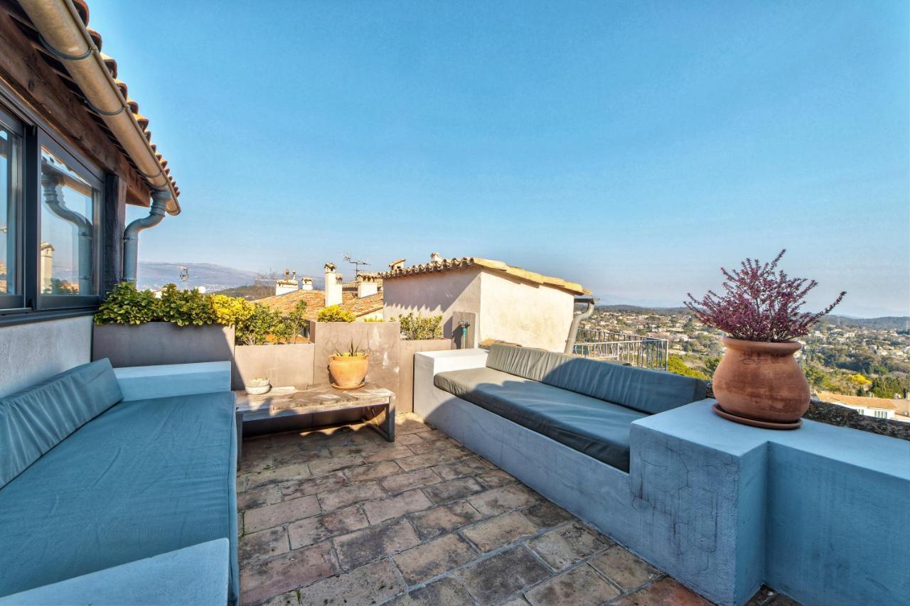 Townhouse Mougins In The Old Village, Fantastic View, Sea And Mountains Exterior foto